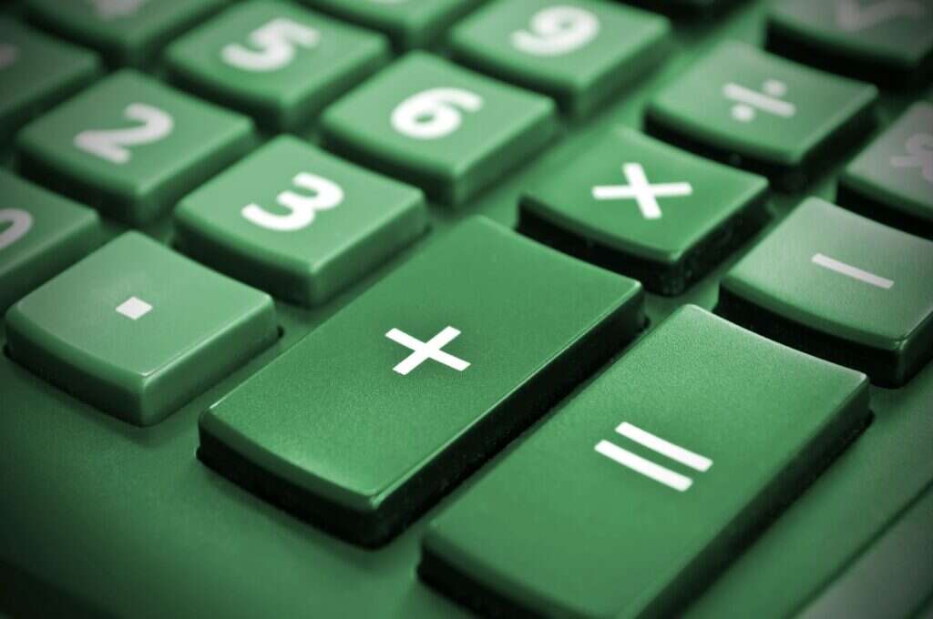 Climate reporting calculations on a calculator